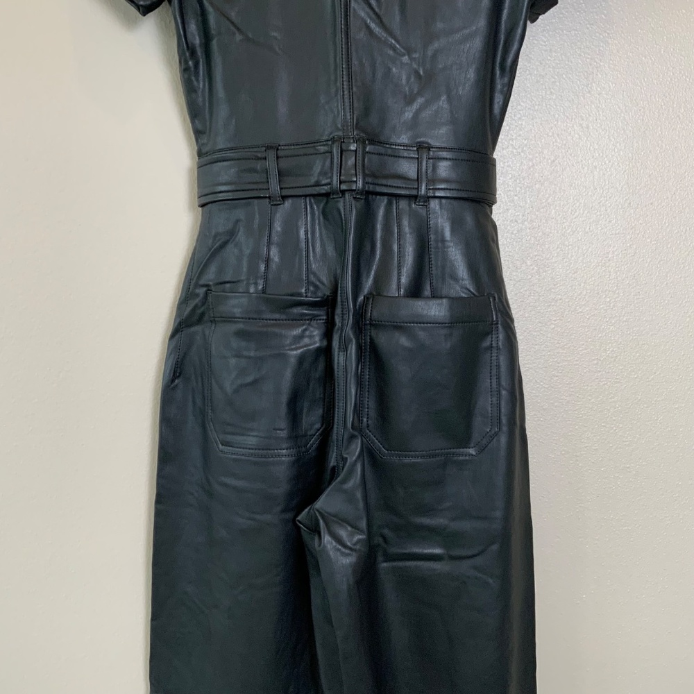Anthropologie The Colette Weekend Jumpsuit by Maeve: Faux-Leather Edition - Picture 15 of 16